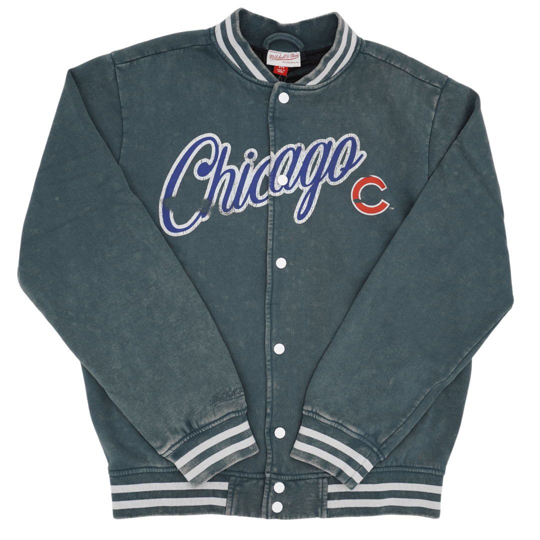 Chicago Cubs Mitchell & Ness 1/4 deals Zip Jacket - L