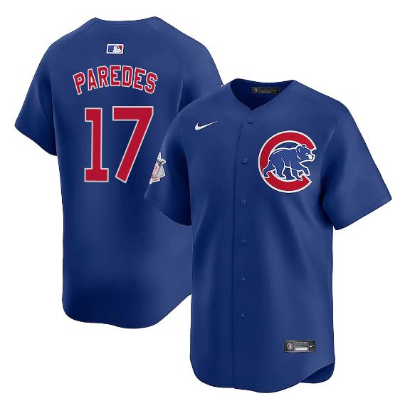 CHICAGO CUBS NIKE MEN S ISAAC PAREDES ALTERNATE BLUE LIMITED JERSEY Ivy Shop