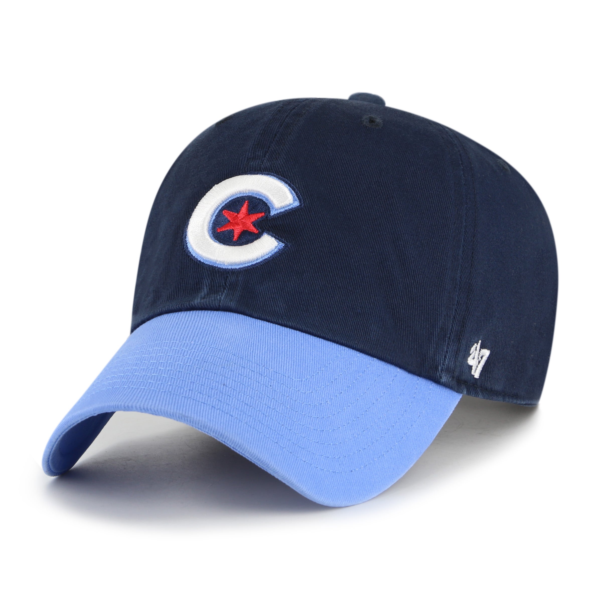 Men's Chicago Cubs '47 Light Blue City Connect Clean Up Adjustable Hat