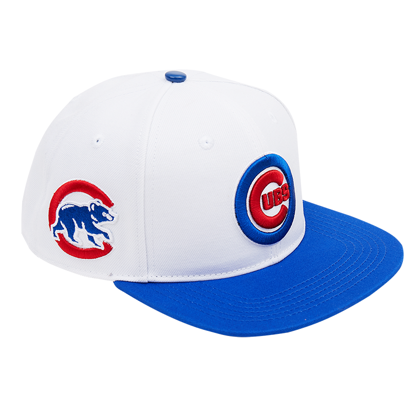 Chicago Cubs Pro Standard Logo Snapback Hat - White/Royal