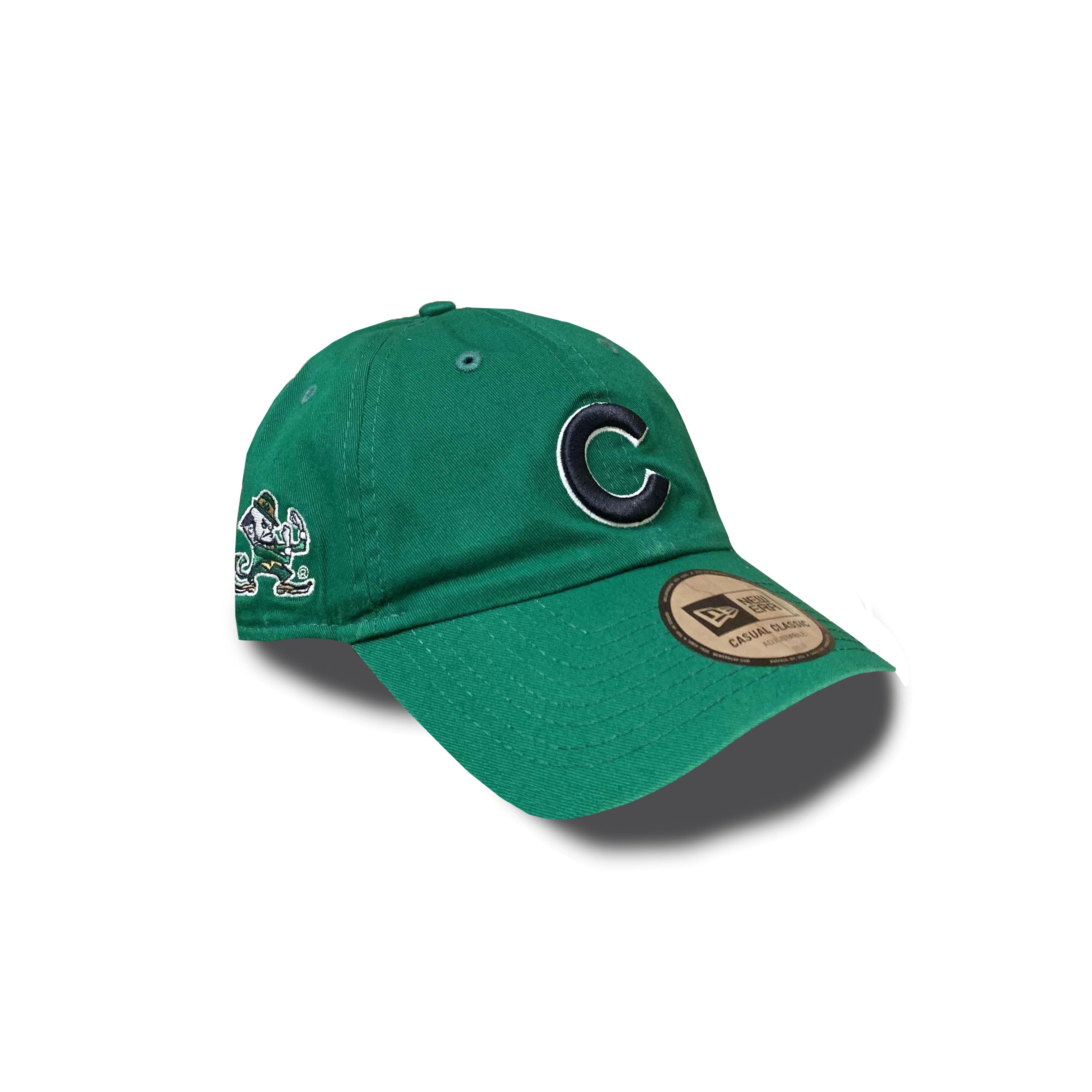 Chicago Cubs and University of Notre Dame New Era Green Adjustable Cap