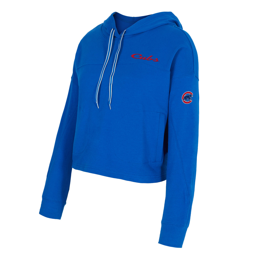 Chicago Cubs Walking Bear Women's Elevation Terry Hoodie by College Concepts Sweatshirts & Hoodies COLLEGE CONCEPTS LLC