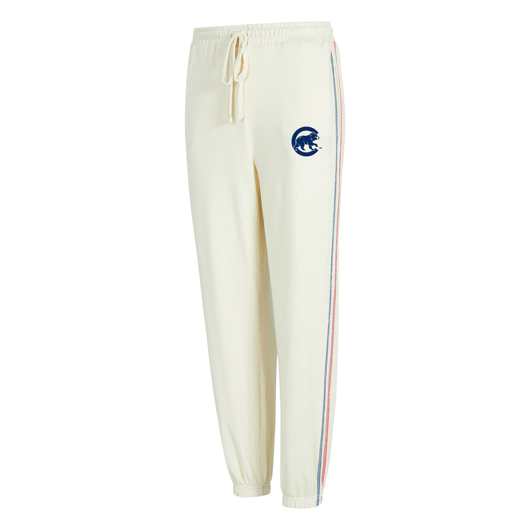 Chicago Cubs Walking Bear Women's Khaki Sweatpants by College Concepts Bottoms COLLEGE CONCEPTS LLC