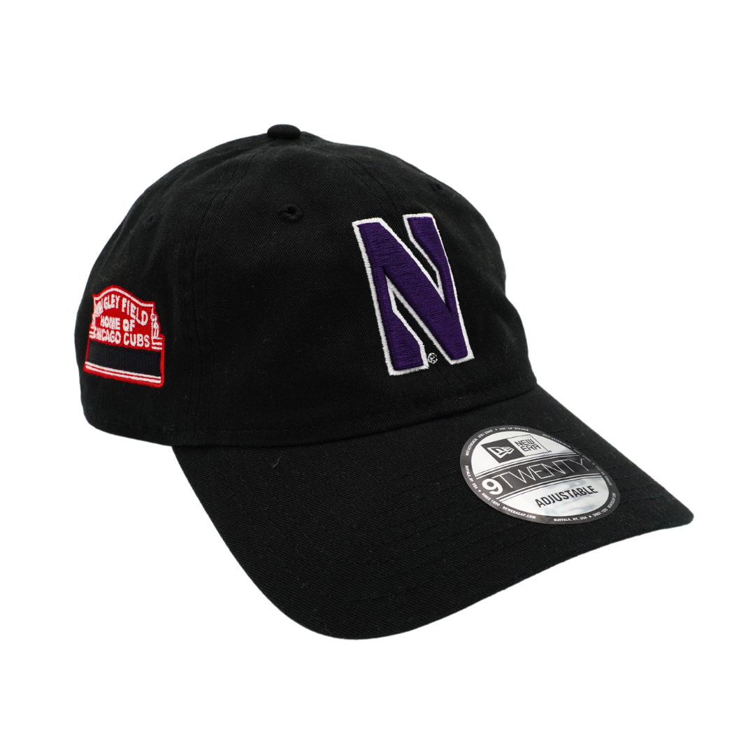 Wrigley Field Marquee X Northwestern Black Adjustable Cap Cap NEW ERA CAP COMPANY INC