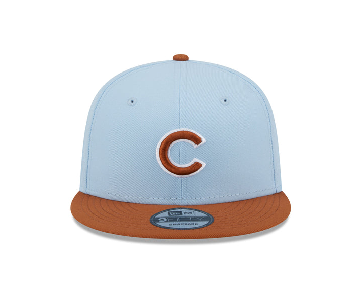 CHICAGO CUBS NEW ERA AQUA AND BROWN 9FIFTY SNAPBACK CAP