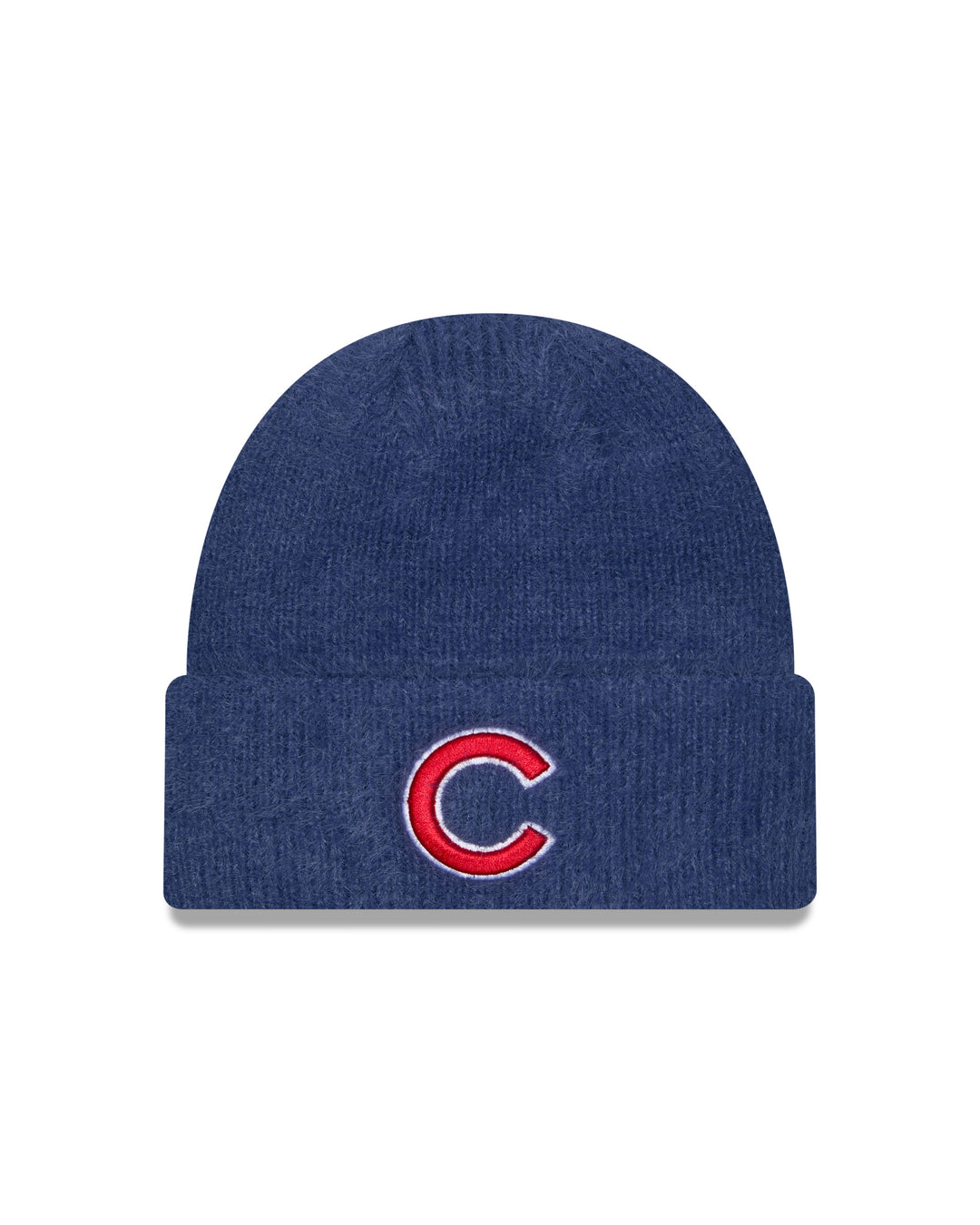 Chicago Cubs C Logo New Era Women's Blue Fuzzy Skull Cap Knits NEW ERA CAP COMPANY INC