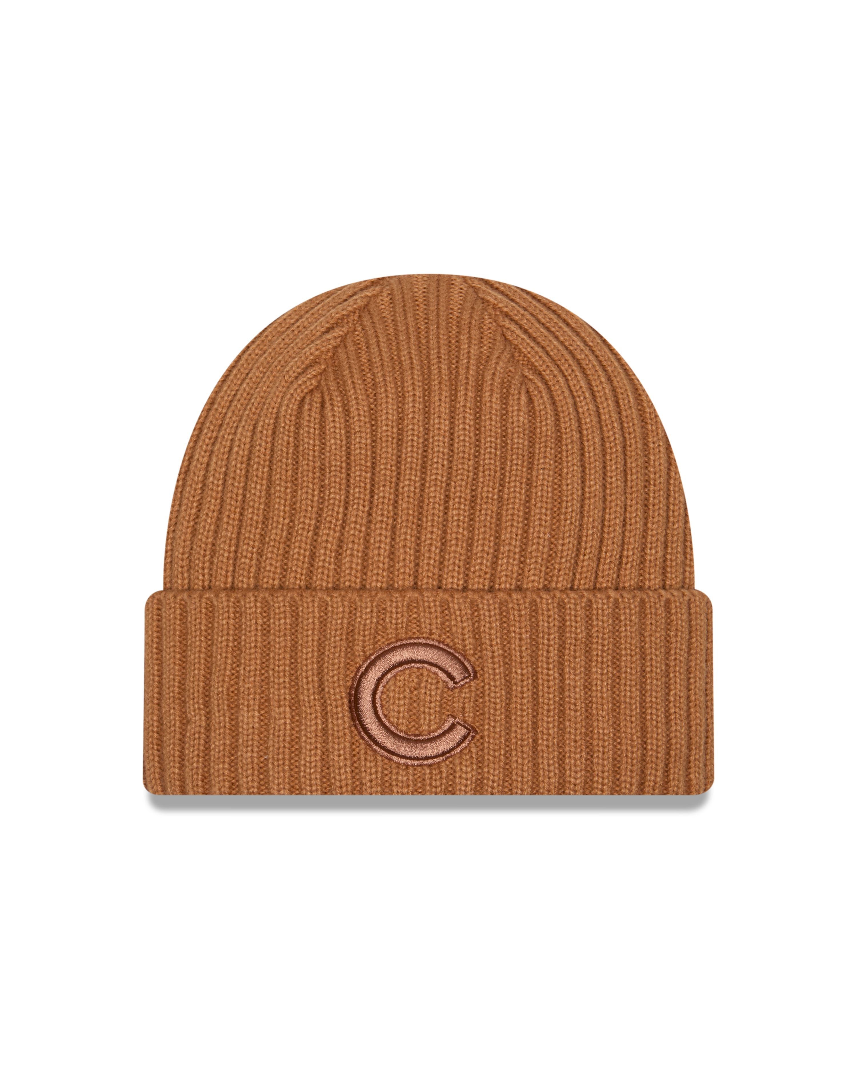 Chicago Cubs C Logo New Era Tan Knit Skull Cap Ivy Shop