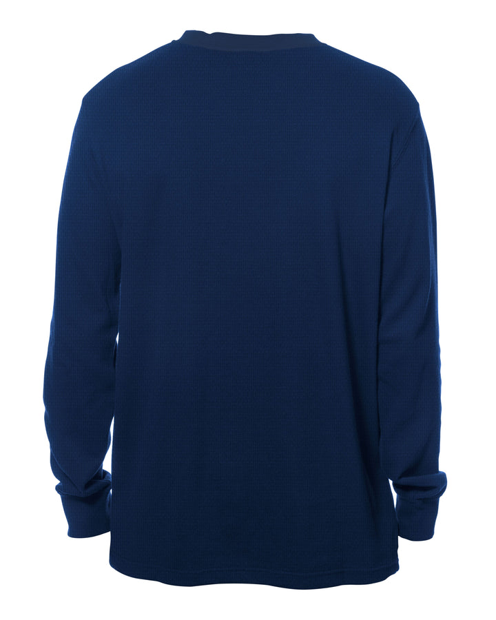 Chicago Cubs New Era Men's 1914 Long Sleeve Navy Henley