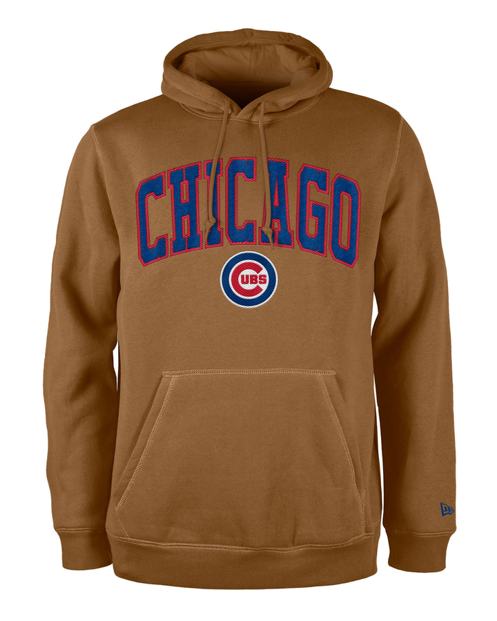 Chicago Cubs New Era Men's Bullseye Logo Brown Hoodie Sweatshirts & Hoodies NEW ERA CAP COMPANY INC