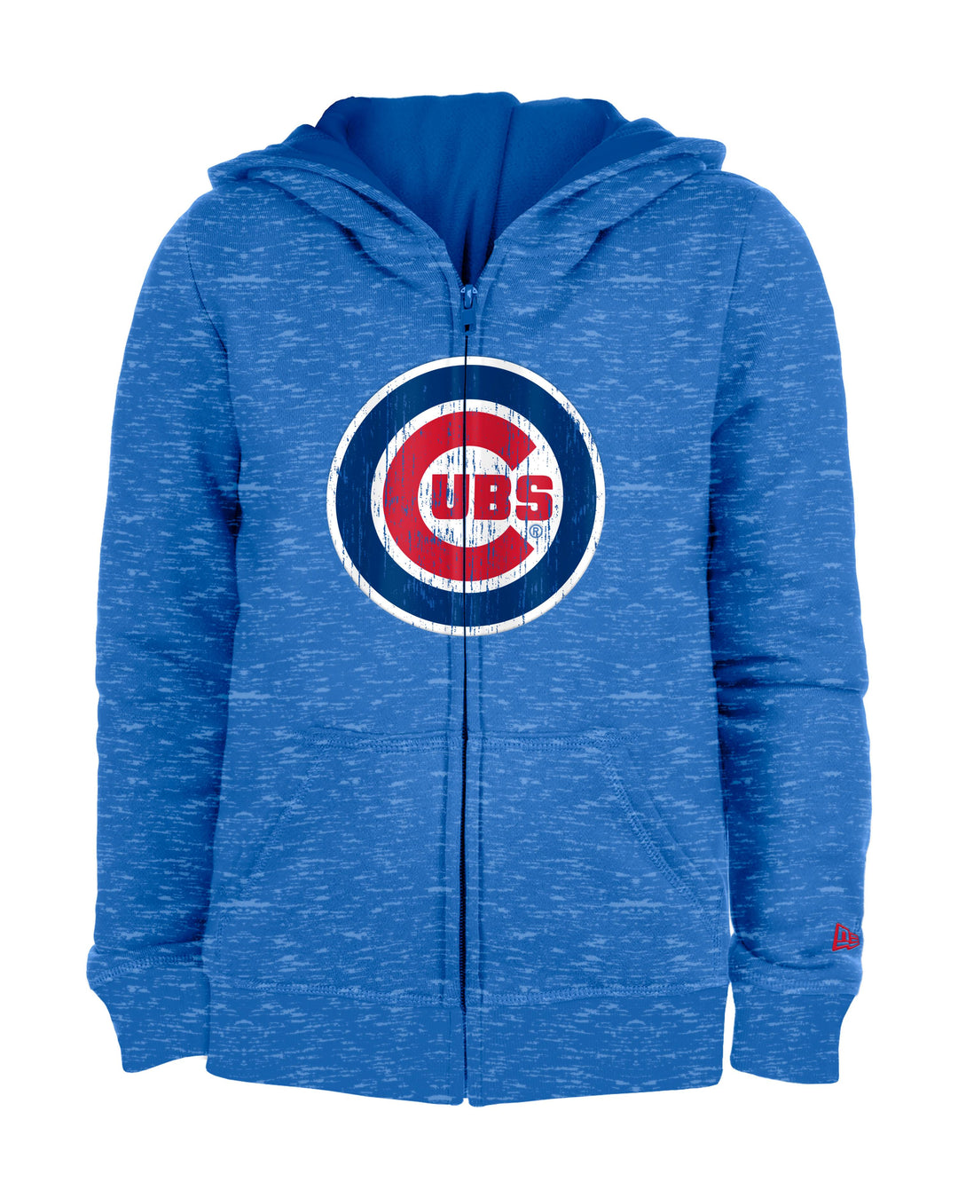 Chicago Cubs New Era Youth Bullseye Heather Blue Zip Up Sweatshirts & Hoodies NEW ERA CAP COMPANY INC