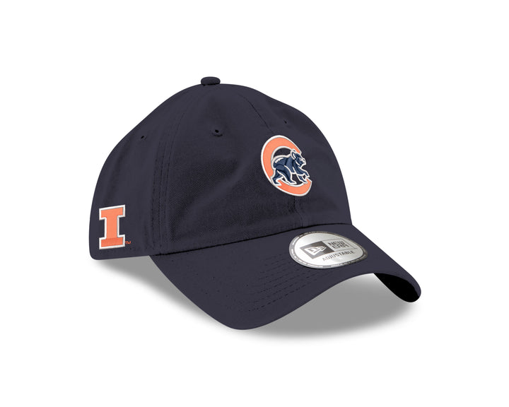 CHICAGO CUBS AND UNIVERSITY OF ILLINOIS NEW ERA WALKING BEAR ADJUSTABLE CAP