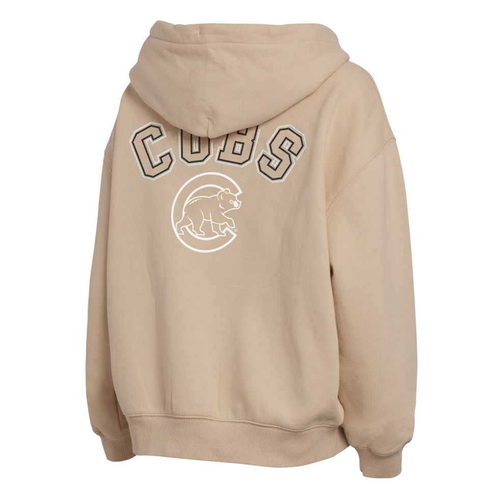 Chicago Cubs Women's Tonal Tan Zip Up Hoodie by WEAR by Erin Andrews Sweatshirts & Hoodies WEAR ERIN ANDREWS