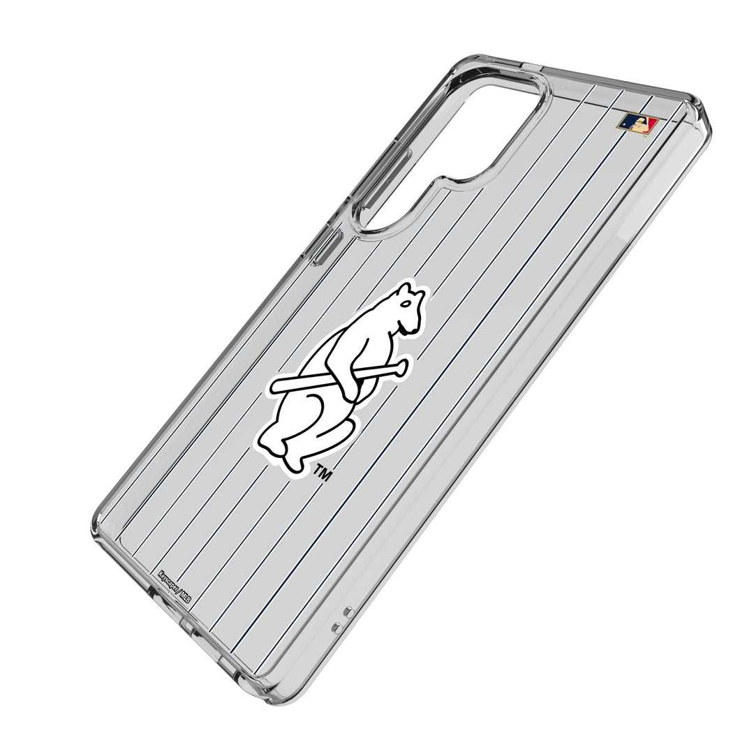 Chicago Cubs 1914 - Cooperstown Collection Pinstripe Clear Phone Case for Samsung Galaxy Phone Cases Keyscaper