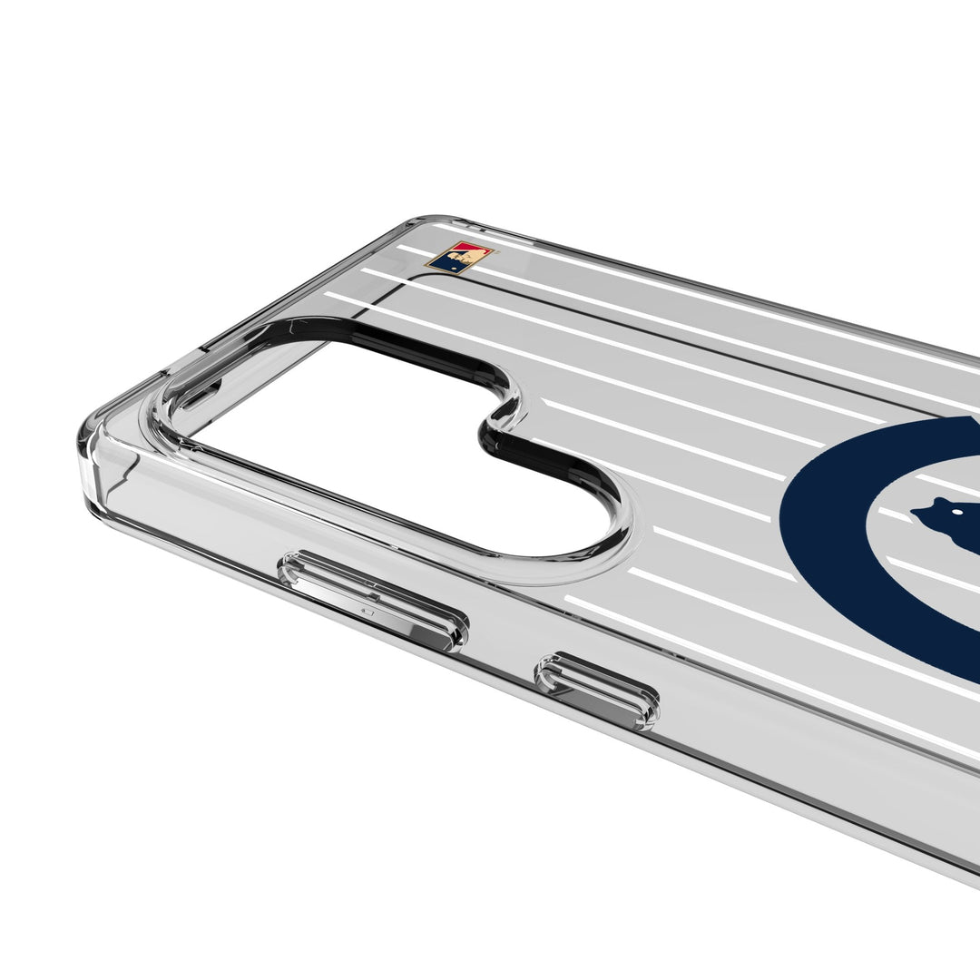 Chicago Cubs 1911-1912 - Cooperstown Collection Pinstripe Clear Phone Case for Samsung Galaxy Phone Cases Keyscaper