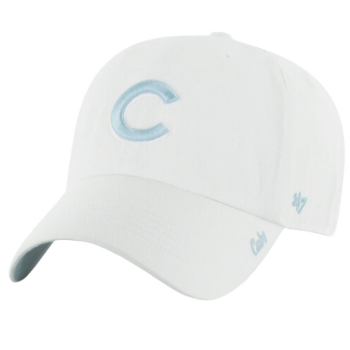 CHICAGO CUBS '47 WOMEN'S C LOGO LIGHT BLUE AND WHITE ADJUSTABLE CAP