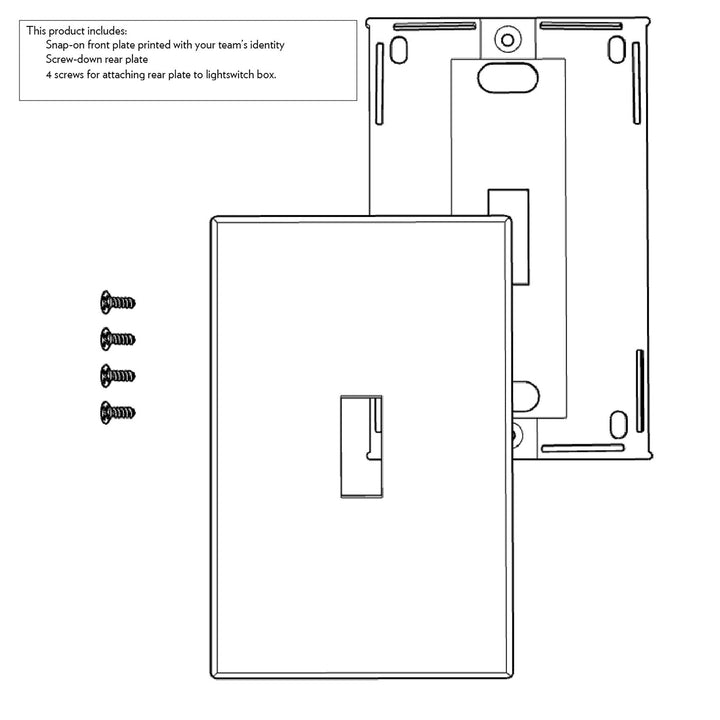 Chicago Cubs Baseball Bat Hidden-Screw Light Switch Plate Light Switch Plates Keyscaper