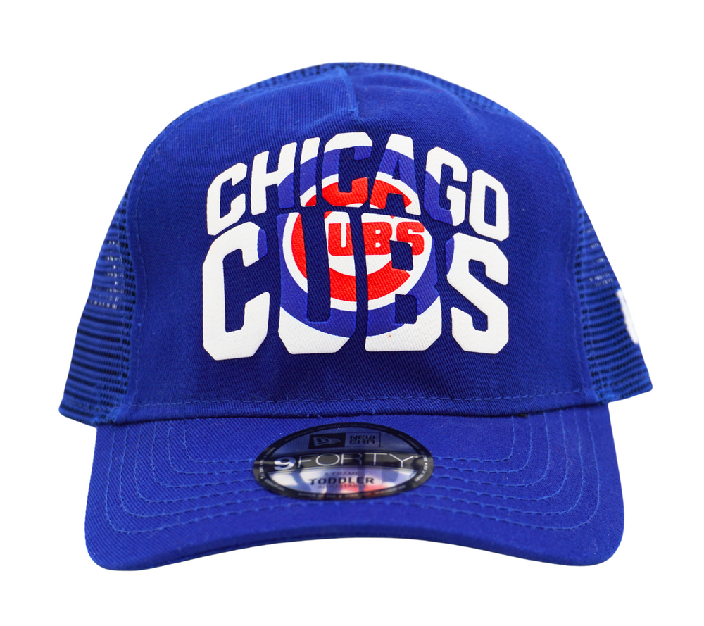 Chicago Cub Logo Chalk Trucker 9Forty Royal Toddler Cap by New Era Caps NEW ERA CAP COMPANY