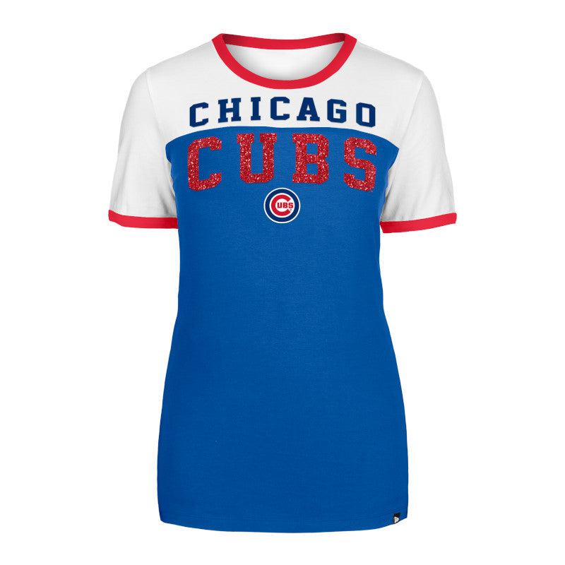 CHICAGO CUBS NEW ERA WOMEN'S BLUE AND WHITE RINGER TEE – Ivy Shop