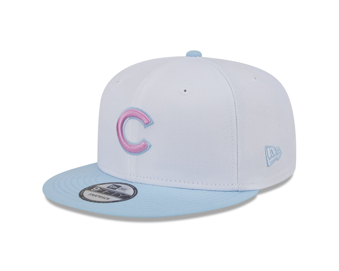 CHICAGO CUBS NEW ERA YOUTH WHITE AND TEAL SNAPBACK CAP