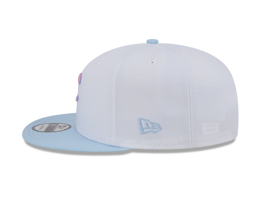 CHICAGO CUBS NEW ERA YOUTH WHITE AND TEAL SNAPBACK CAP