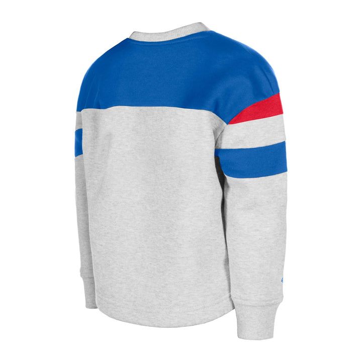 Chicago Cubs New Era Youth 1984 Bear Grey and Royal Blue Crew Neck Sweatshirt Sweatshirts & Hoodies NEW ERA CAP COMPANY INC