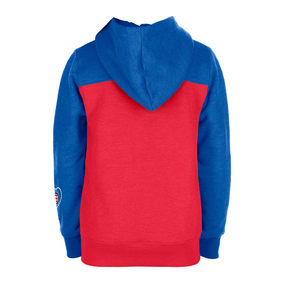 Chicago Cubs New Era Youth Red and Blue Zip Up Hoodie