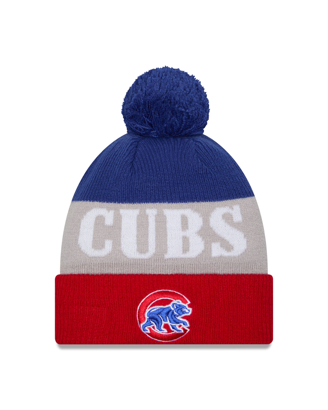 Chicago Cubs Walking Bear Shaded Pom Knit by New Era Knits NEW ERA CAP COMPANY