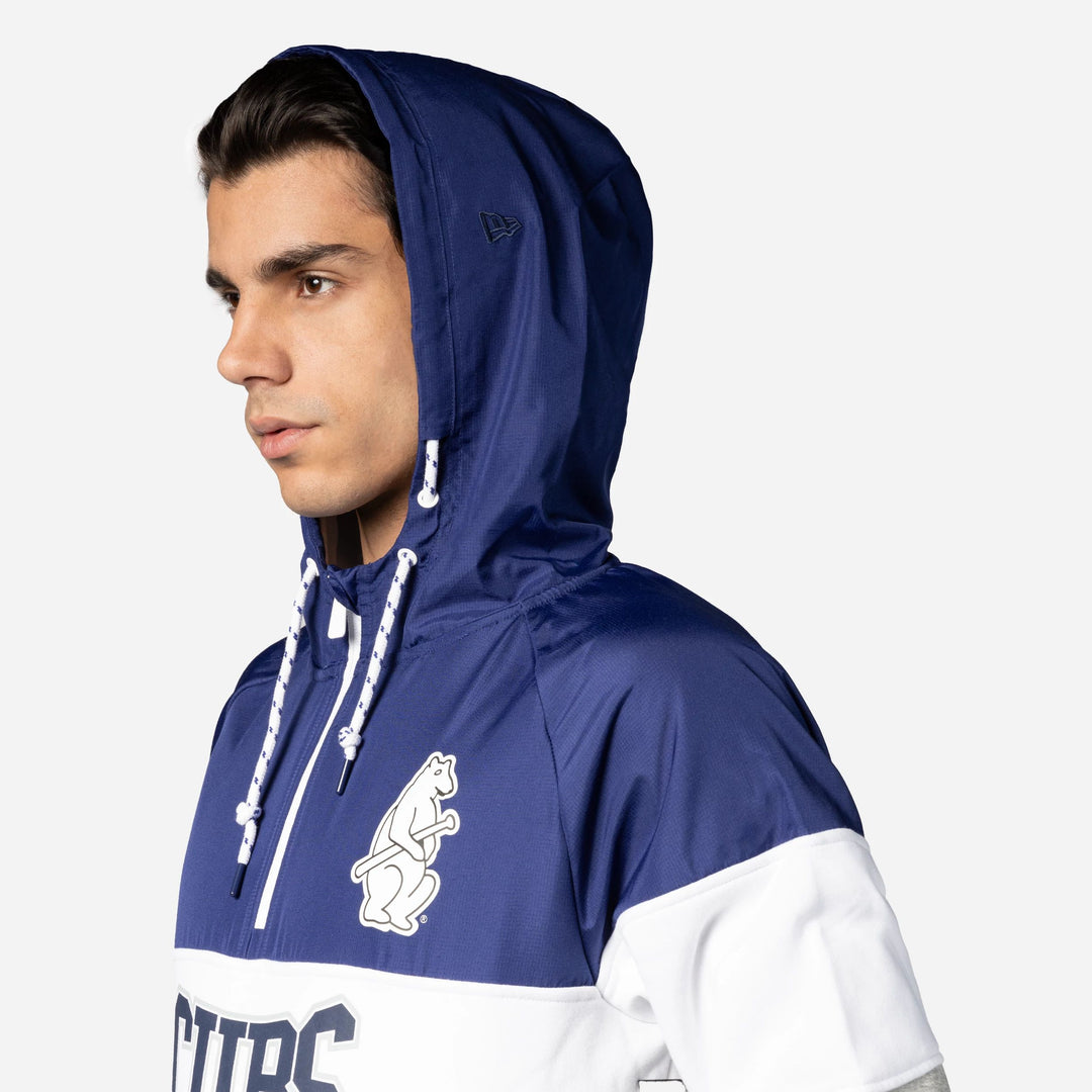 Chicago Cubs 1914 Quarter Zip Hoodie Grey Navy by New Era Sweatshirts &amp; Hoodies NEW ERA CAP COMPANY