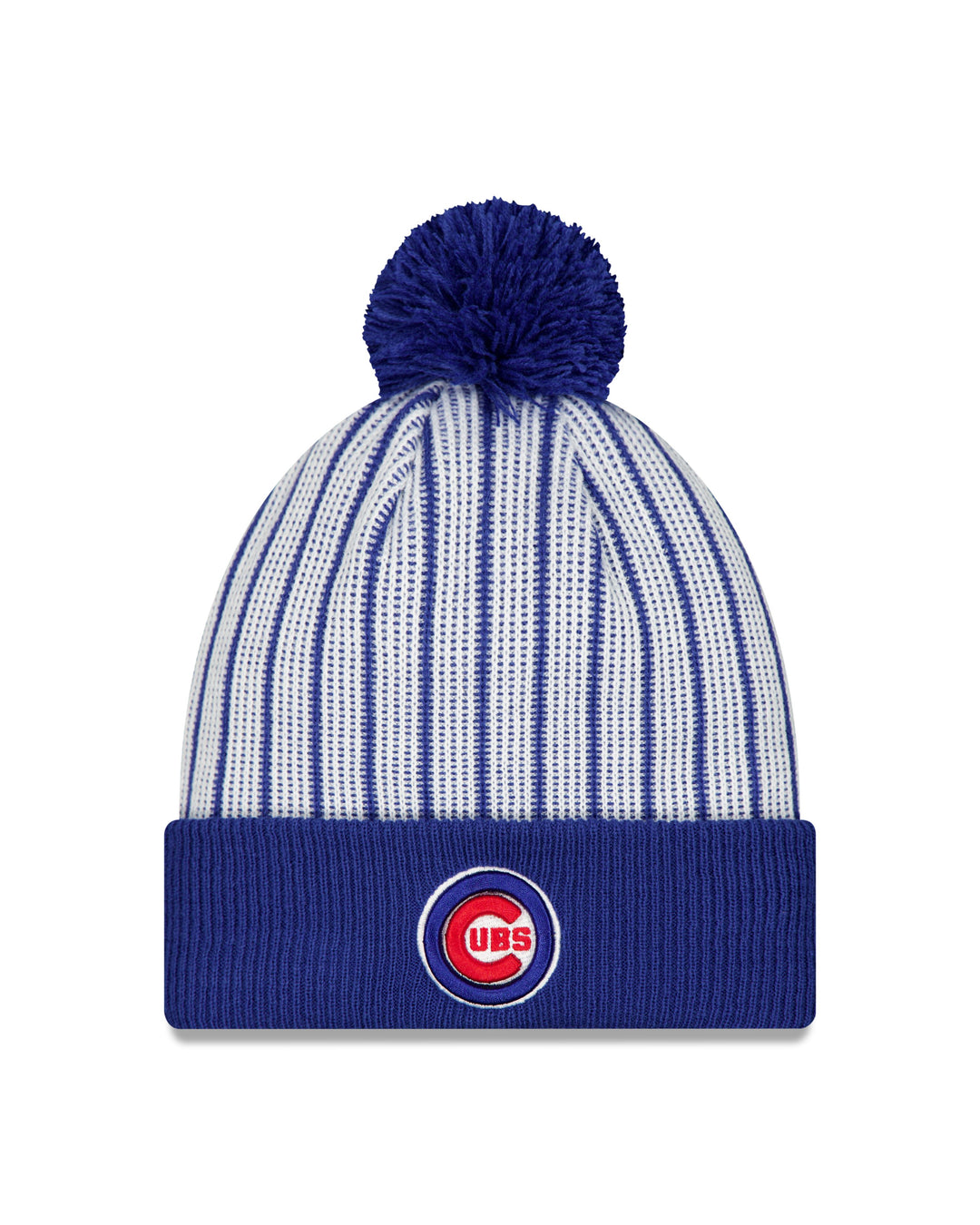 Chicago Cubs Logo Pinstripe Knit Royal/White by New Era Knits NEW ERA CAP COMPANY
