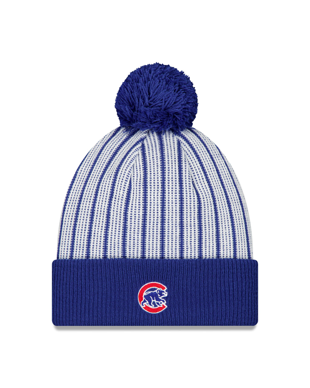Chicago Cubs Logo Pinstripe Knit Royal/White by New Era Knits NEW ERA CAP COMPANY
