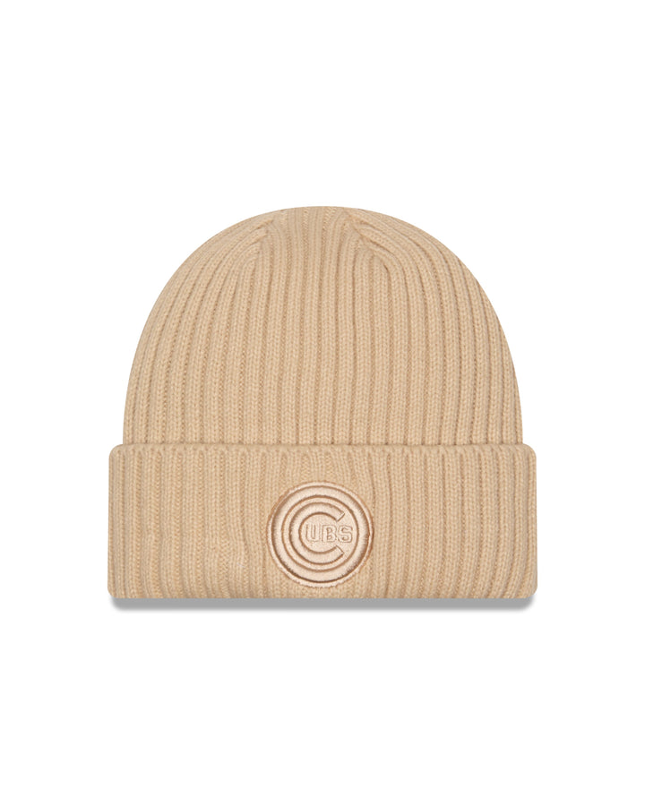 Chicago Cubs Color Pack Logo Knit Khaki by New Era Knits NEW ERA CAP COMPANY