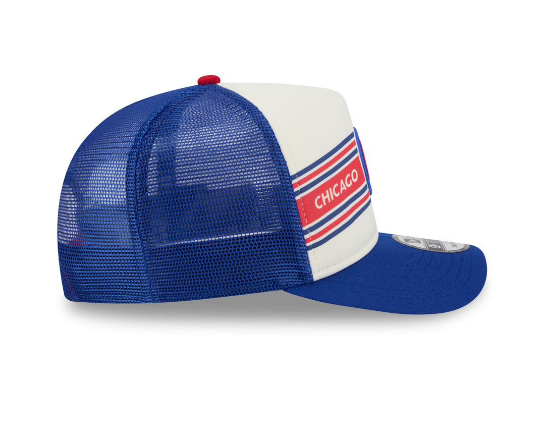 Chicago Cubs Logo Banner 950 Adjustable Cap White Blue by New Era Caps NEW ERA CAP COMPANY