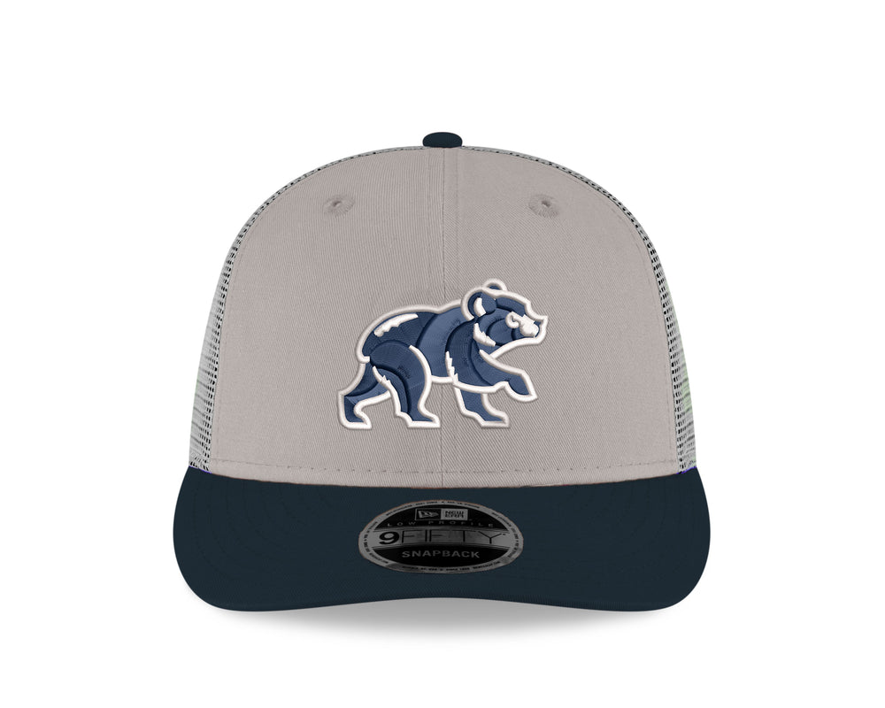 Chicago Cubs New Era Walking Bear Stone and Navy 950 Cap Caps NEW ERA CAP COMPANY