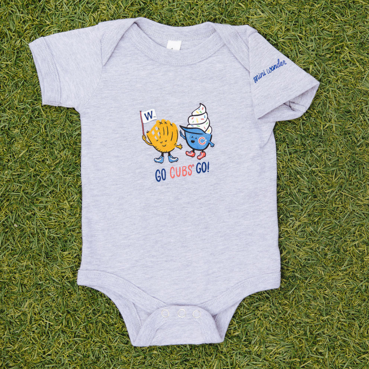 Chicago Cubs X Mini Wonder Game Day Friends Onesie Kids Baby Onesie Alice &amp; Wonder