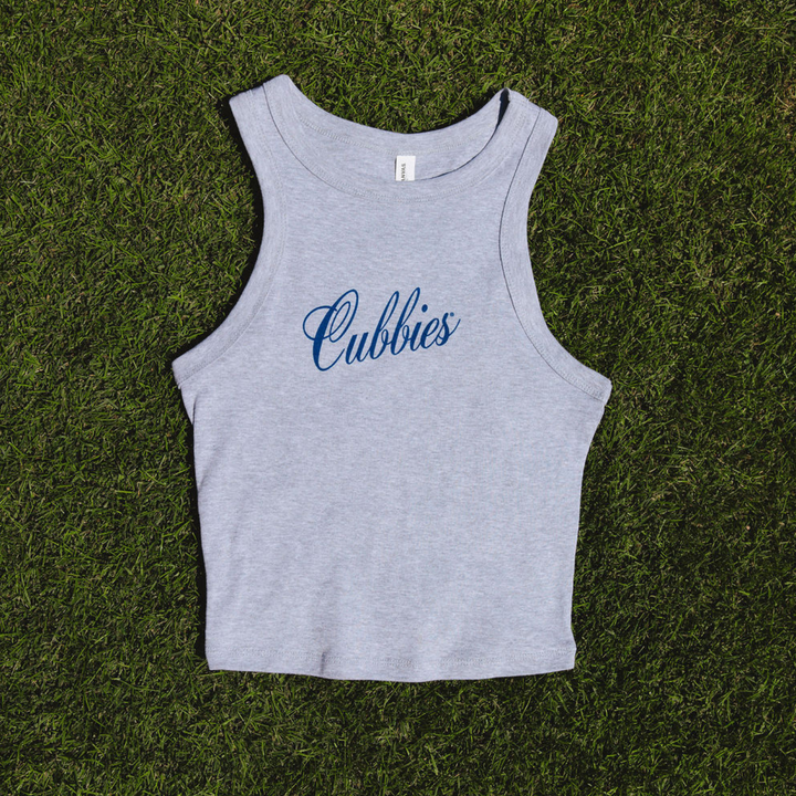 Chicago Cubs x Alice &amp; Wonder Cubbies Script Baby Tank — Gray