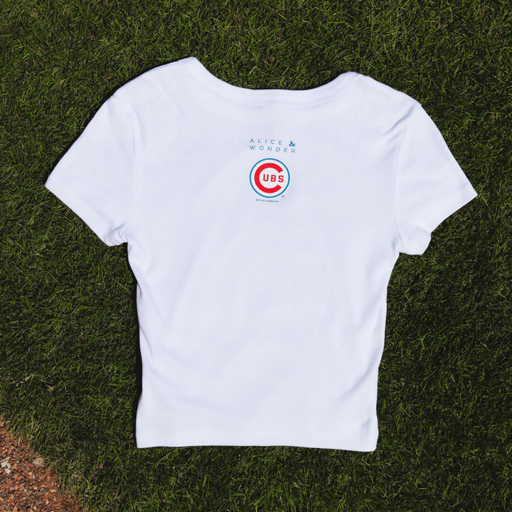 Chicago Cubs x Alice &amp; Wonder Icons Baby Tee — White