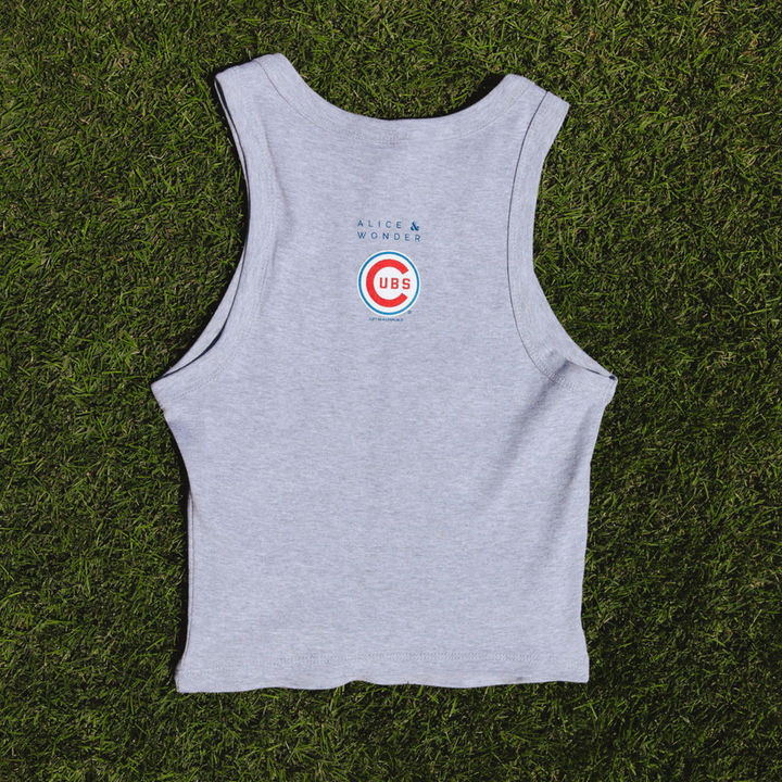 Chicago Cubs x Alice &amp; Wonder Cubbies Script Baby Tank — Gray