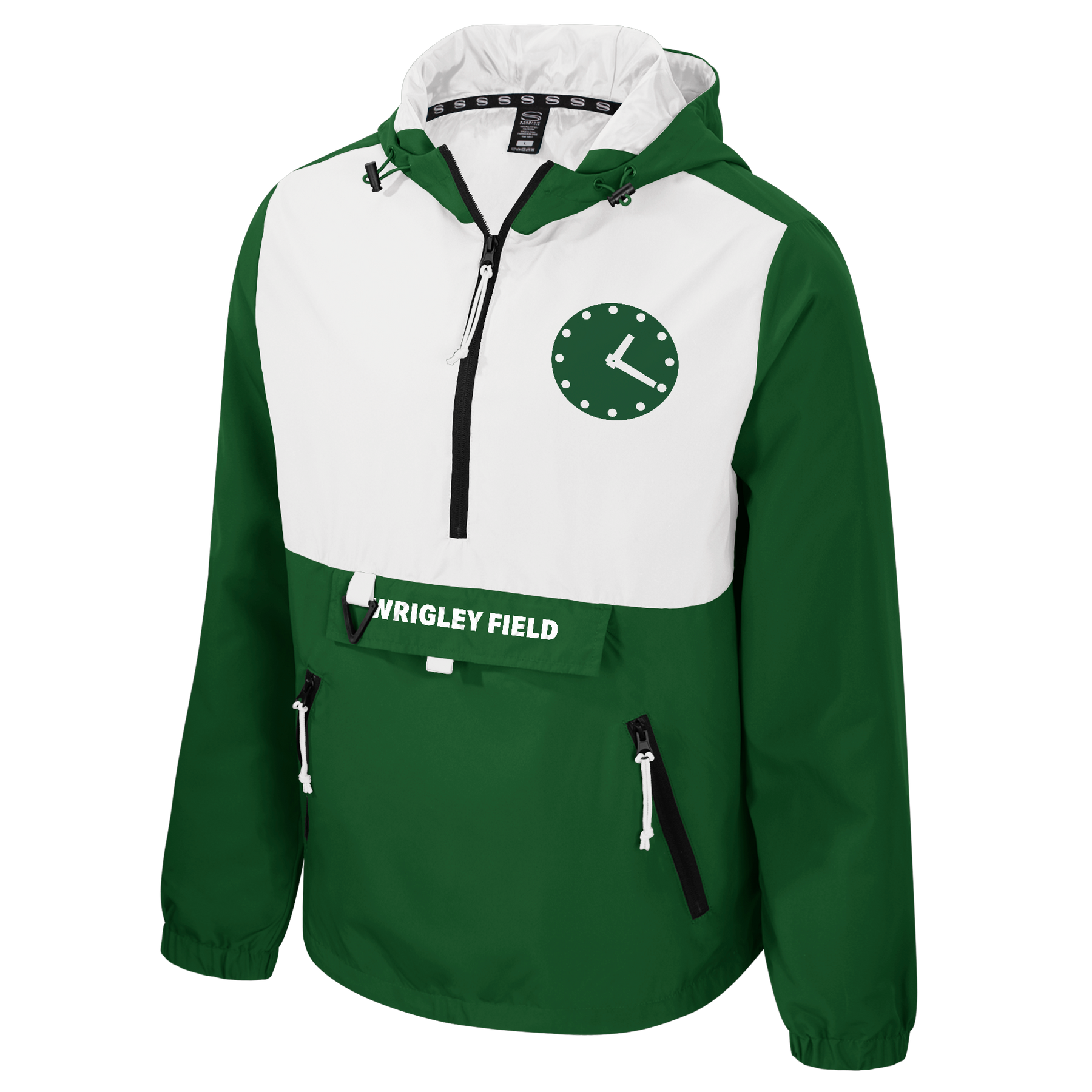ウェア ballholic Logo FullZipJacket (fog green) Wrigley Field Scoreboard Clock Challenger Woven Quarter Zip by