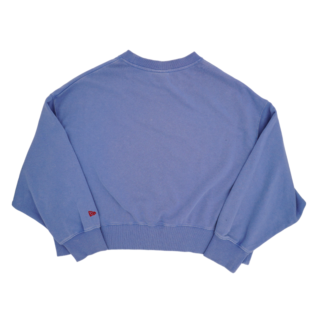 Chicago Cubs Blues Alternate Women's Blue Washed Crewneck by New Era Sweatshirts & Hoodies NEW ERA CAP COMPANY INC