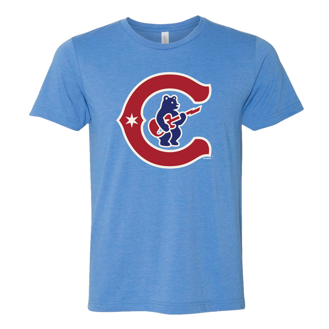Chicago Cubs Bear In C Heather Youth Tee BIMM RIDER