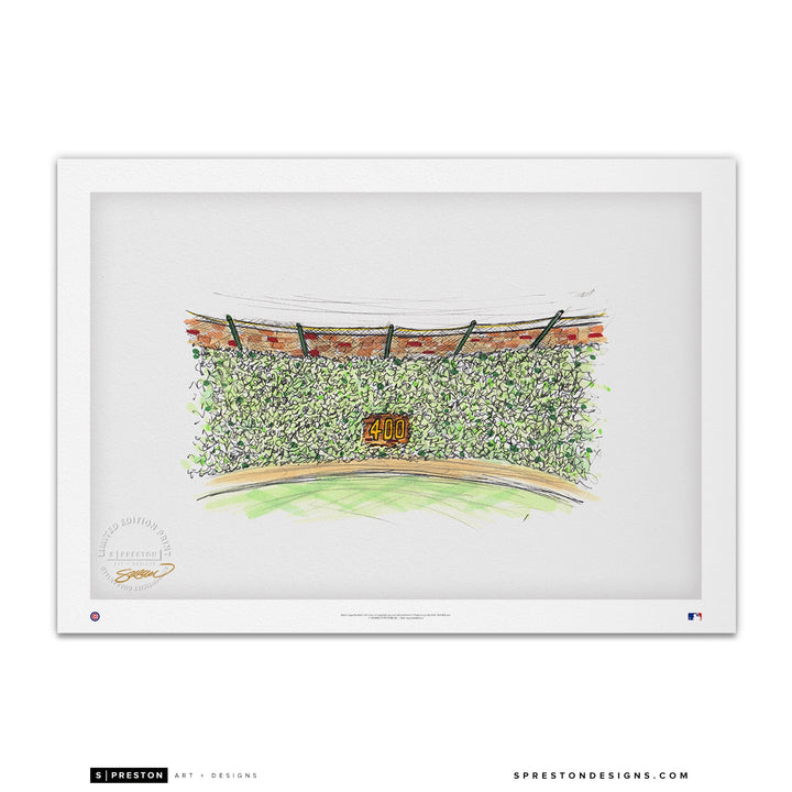 WRIGLEY FIELD S. PRESTON LIMITED EDITION INK SKETCH ART PRINT Art Print S. Preston Art + Designs