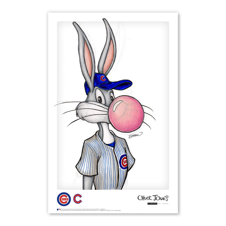 CHICAGO CUBS S. PRESTON BUBBLEGUM BUGS X CUBS ART PRINT