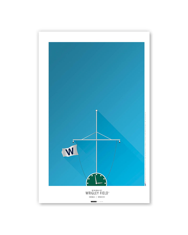 CHICAGO CUBS S. PRESTON MINIMALIST WRIGLEY FIELD ART PRINT Art Print S. Preston Art + Designs