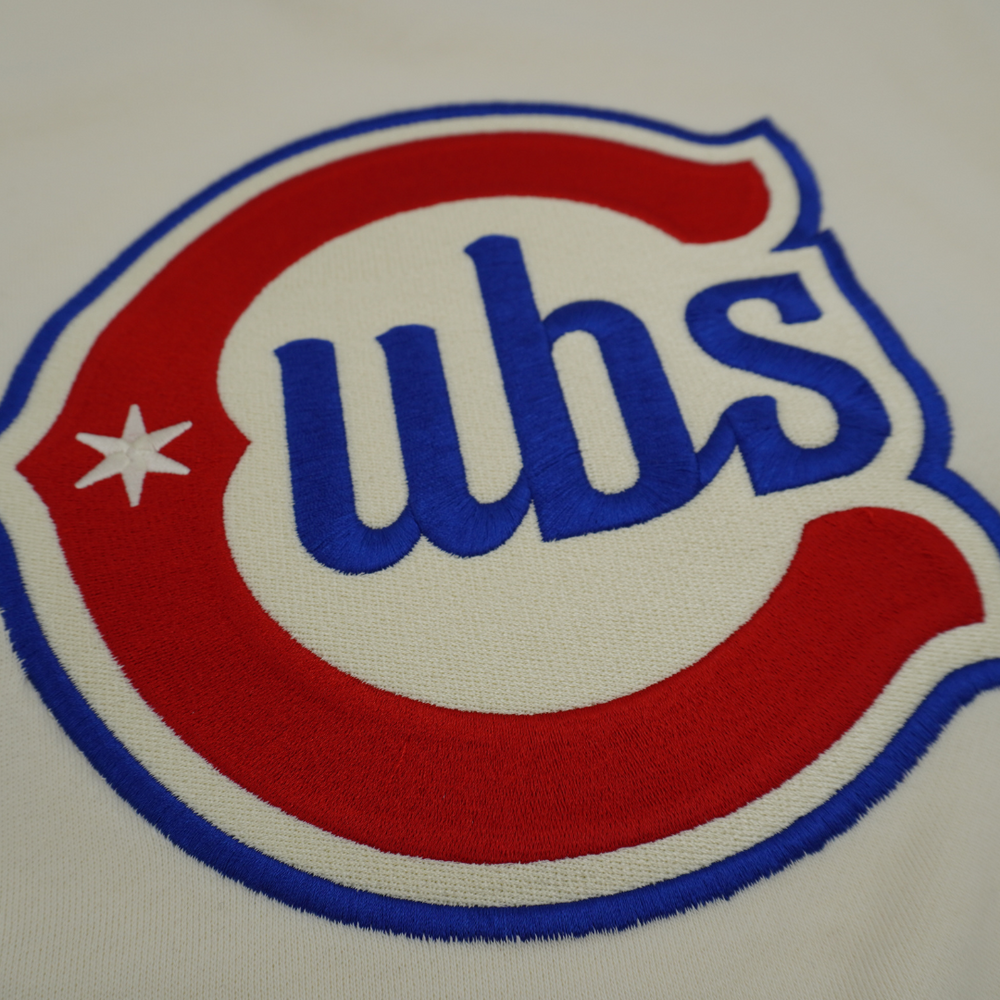 Chicago Cubs Blues Alternate Unisex Cream Crewneck by New Era Sweatshirts & Hoodies NEW ERA CAP COMPANY INC