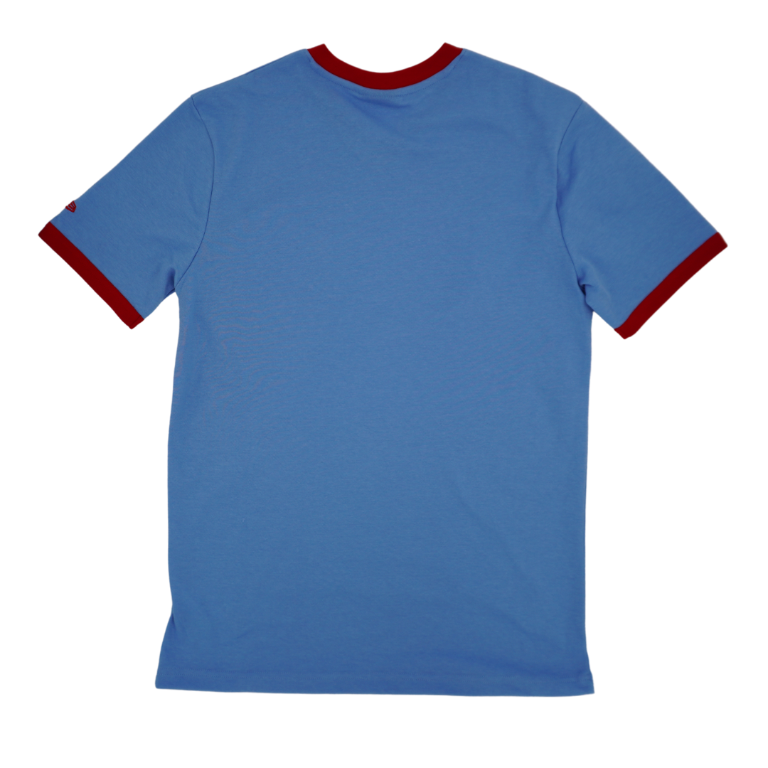 Chicago Cubs Blues Alternate V-Neck Unisex Baby Blue T-Shirt by New Era Short Sleeve Tees NEW ERA CAP COMPANY INC