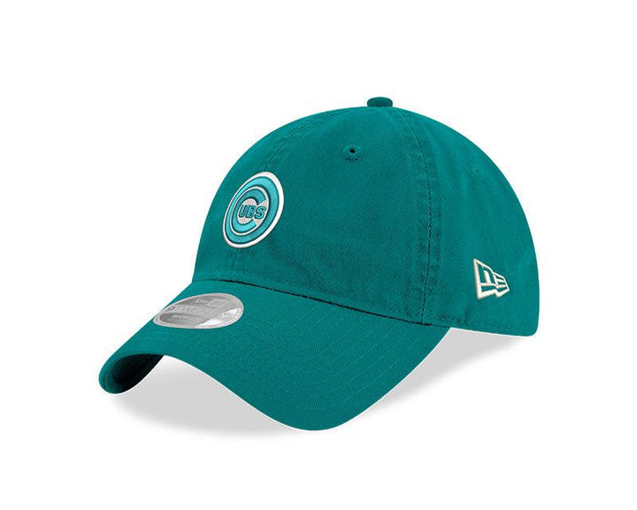 CHICAGO CUBS NEW ERA WOMEN'S BULLSEYE TEAL ADJUSTABLE CAP