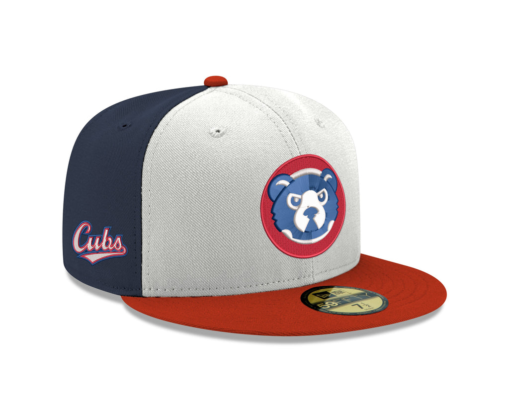 Chicago Cubs Mitchell & Ness 1969 Logo Tricolor Fitted Cap 7