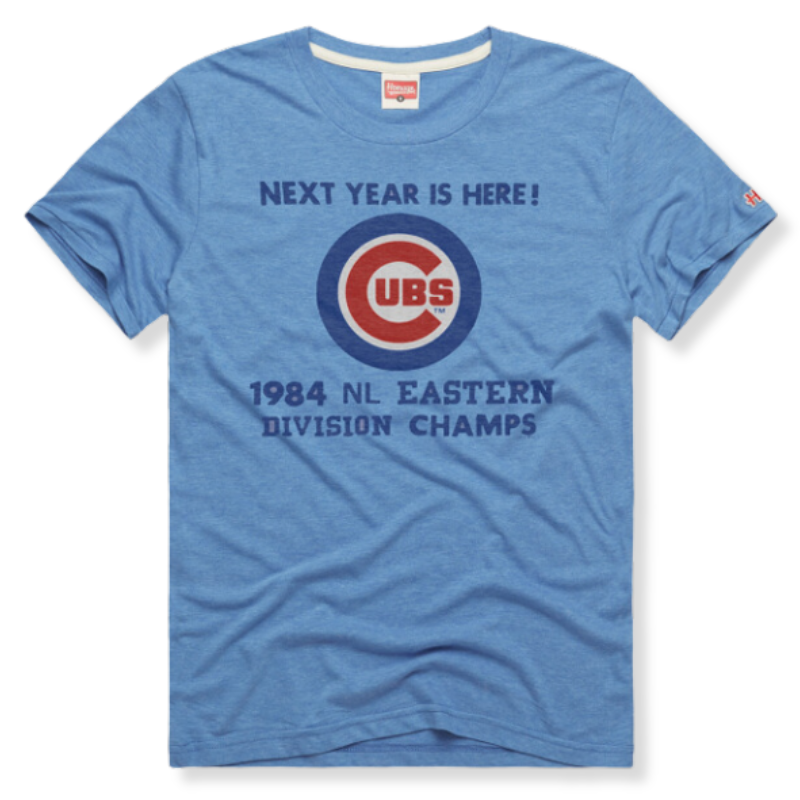 CHICAGO CUBS HOMAGE MEN'S BLUE 1984 DIVISION CHAMPS TEE