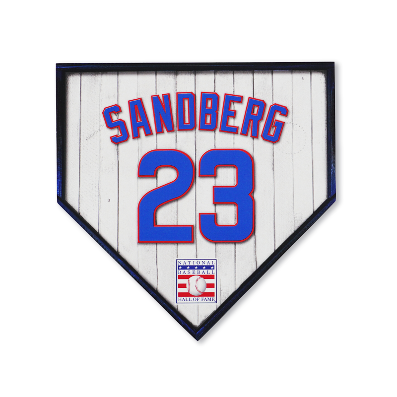 CHICAGO CUBS RYNE SANDBERG 10 INCH REPLICA HOMEPLATE