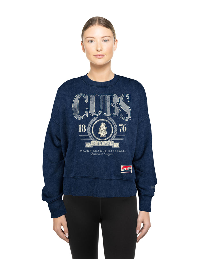 Chicago Cubs 1914 Throwback Navy Women&